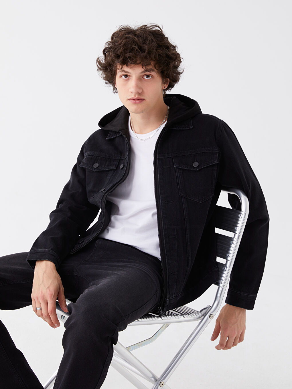 Standard Fit Men's Denim Jacket -S4AA45Z8-326
