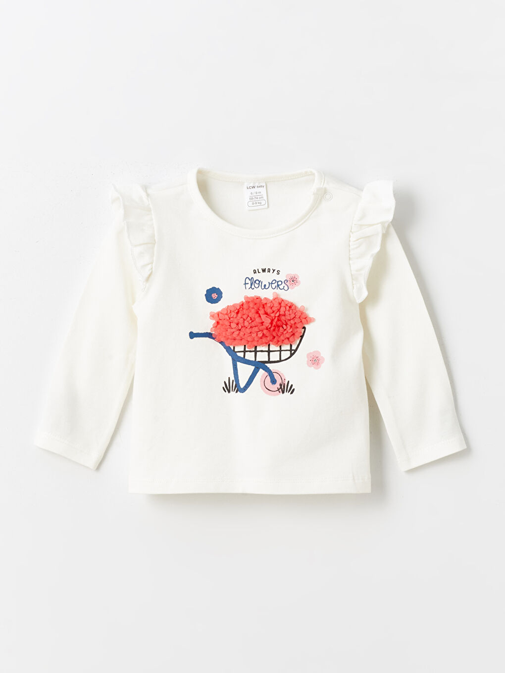 Crew Neck Long Sleeve Printed Baby Girl Blouse and Leggings Trousers 2-Piece Set -S4AB57Z1-FDU