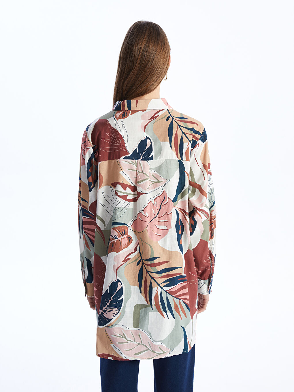 Patterned Women's Shirt Tunic -S4AB66Z8-LR3
