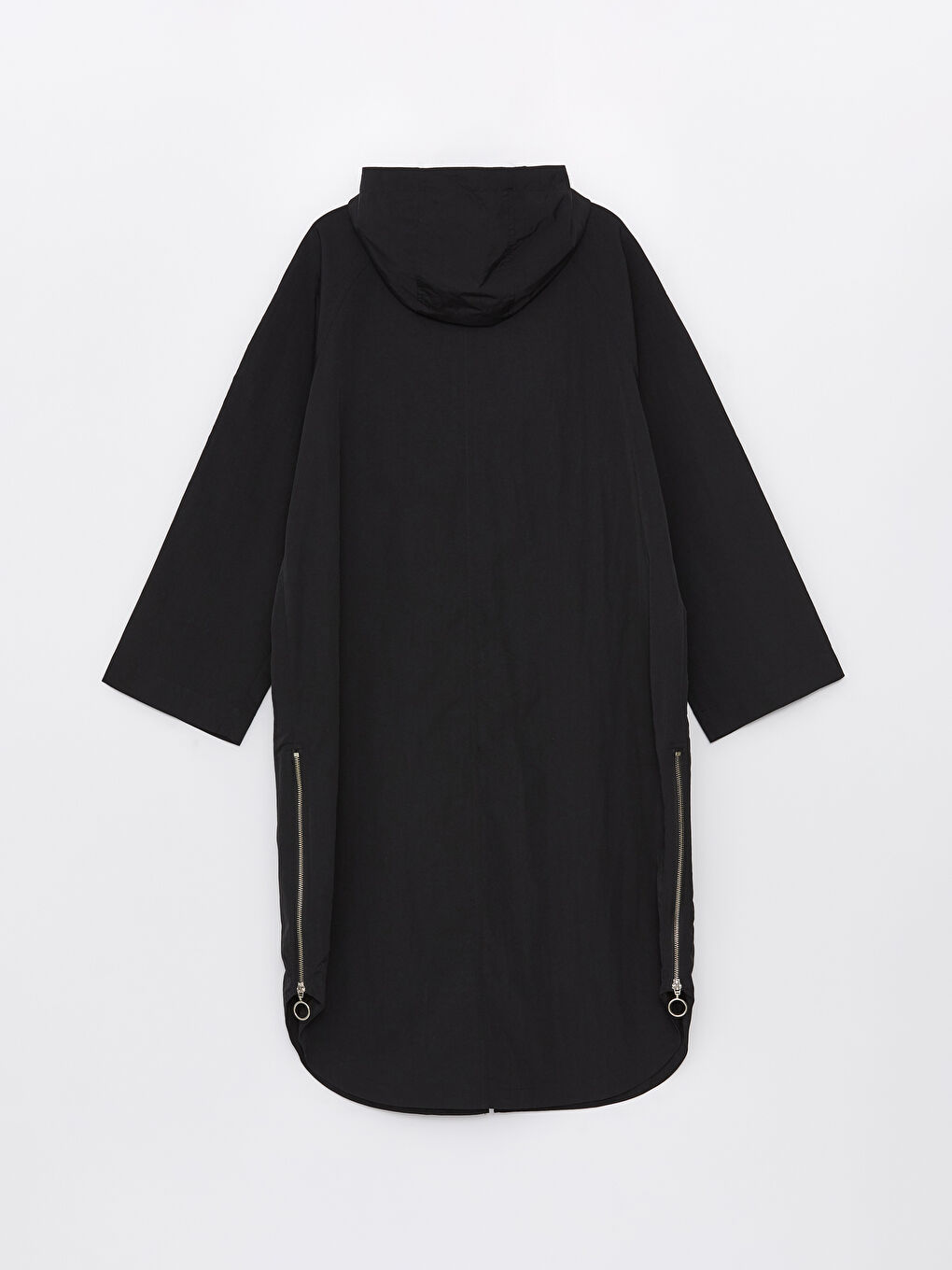 Hooded Plain Oversize Women's Trench Coat -S4AB67Z8-CVL