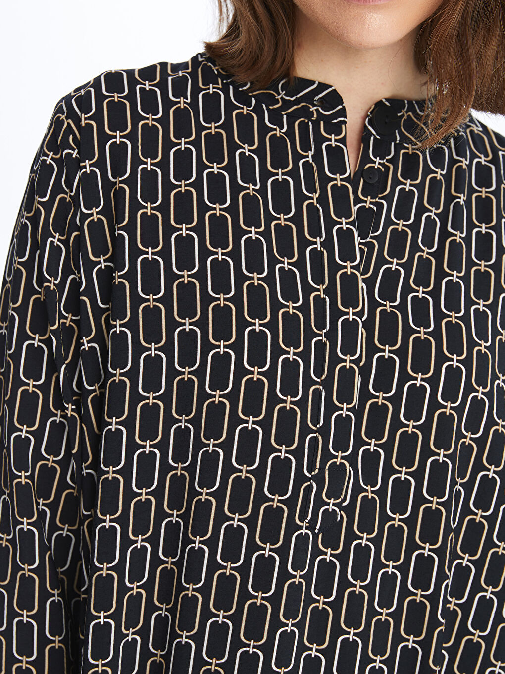 Crew Neck Patterned Oversize Women's Tunic -S4AB68Z8-LQJ