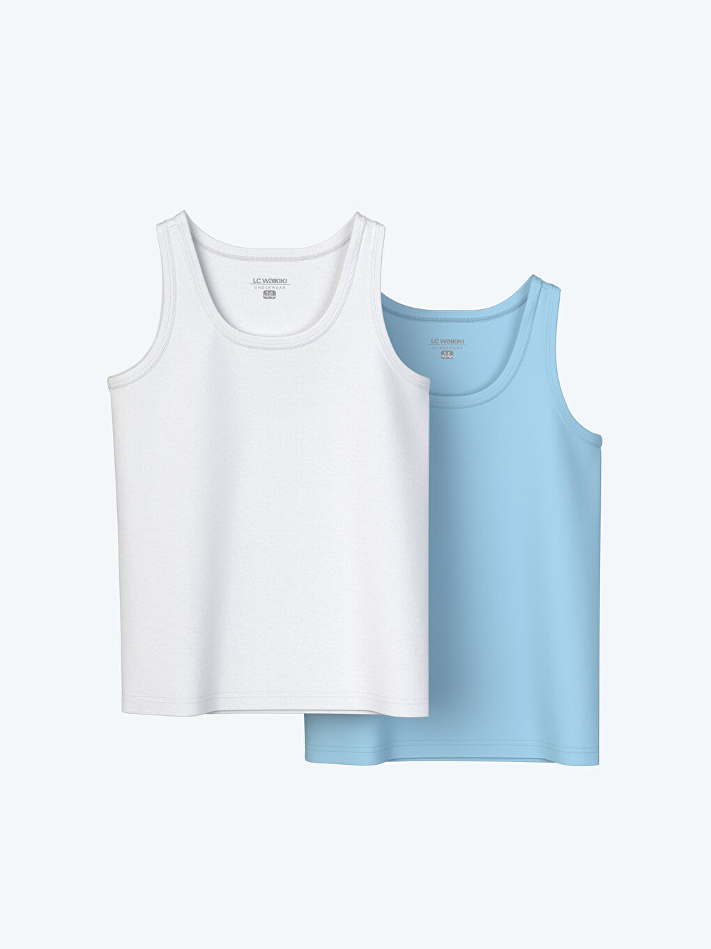 Mavi Bisiklet Yaka Basic Erkek Çocuk Atlet 2'li