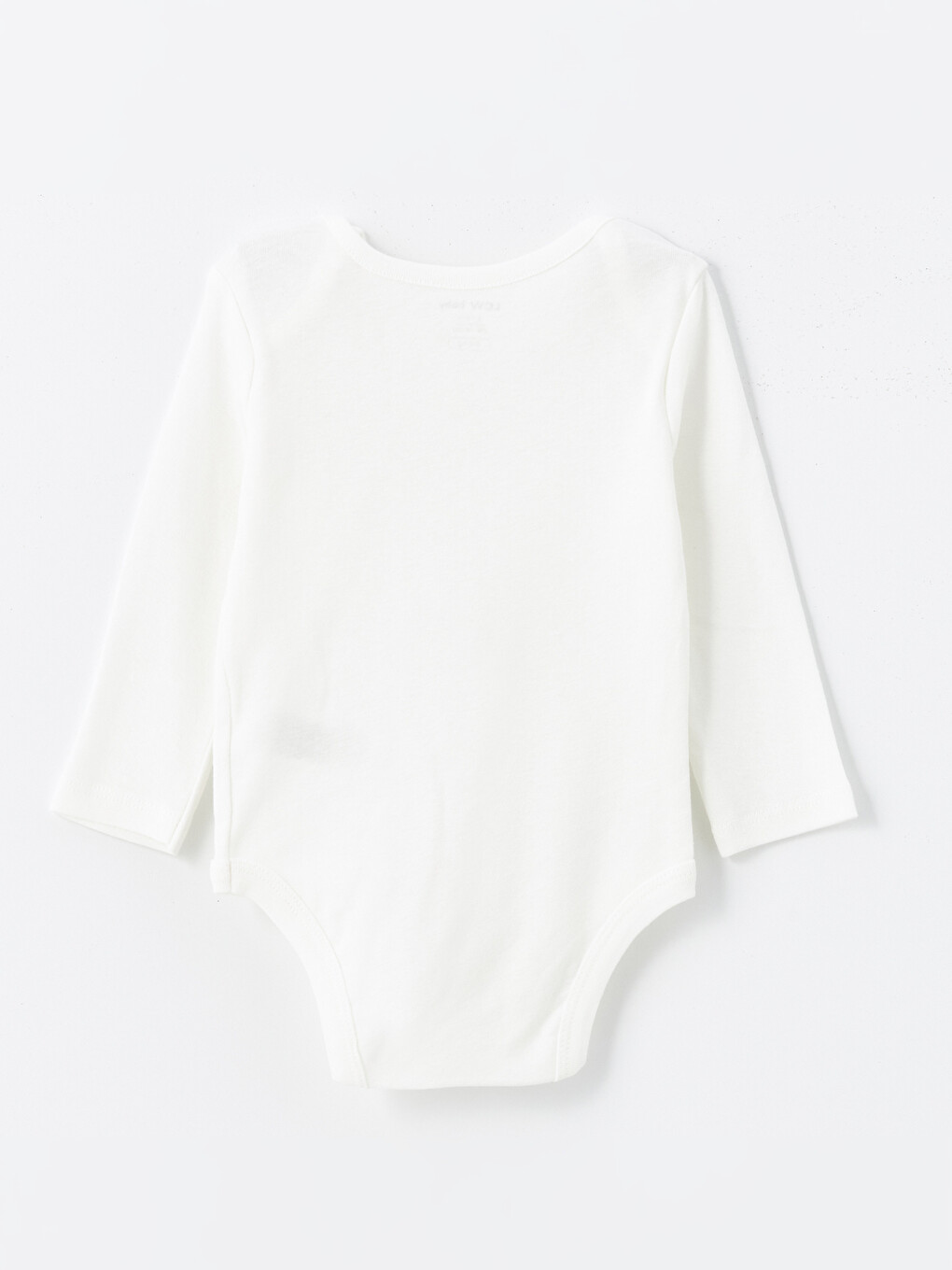 Beyaz Bisiklet Yaka Kız Bebek Çıtçıtlı Body-1