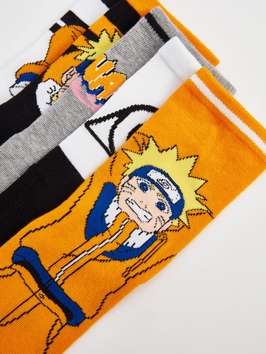 Karışık Naruto Desenli Erkek Çocuk Soket Çorap 5'li-3