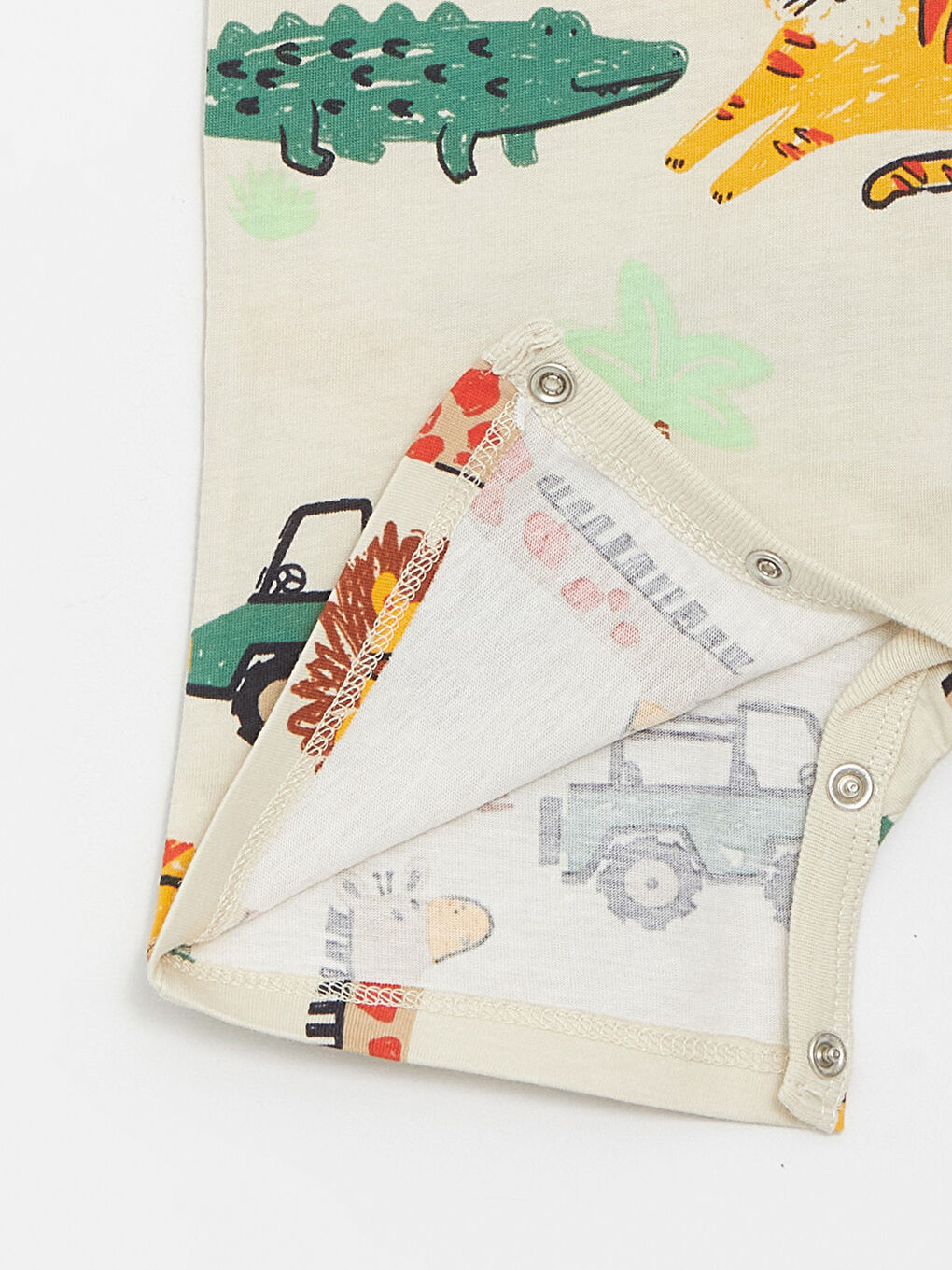 Crew Neck Printed Baby Boys' Jumpsuit 2 Pack-3