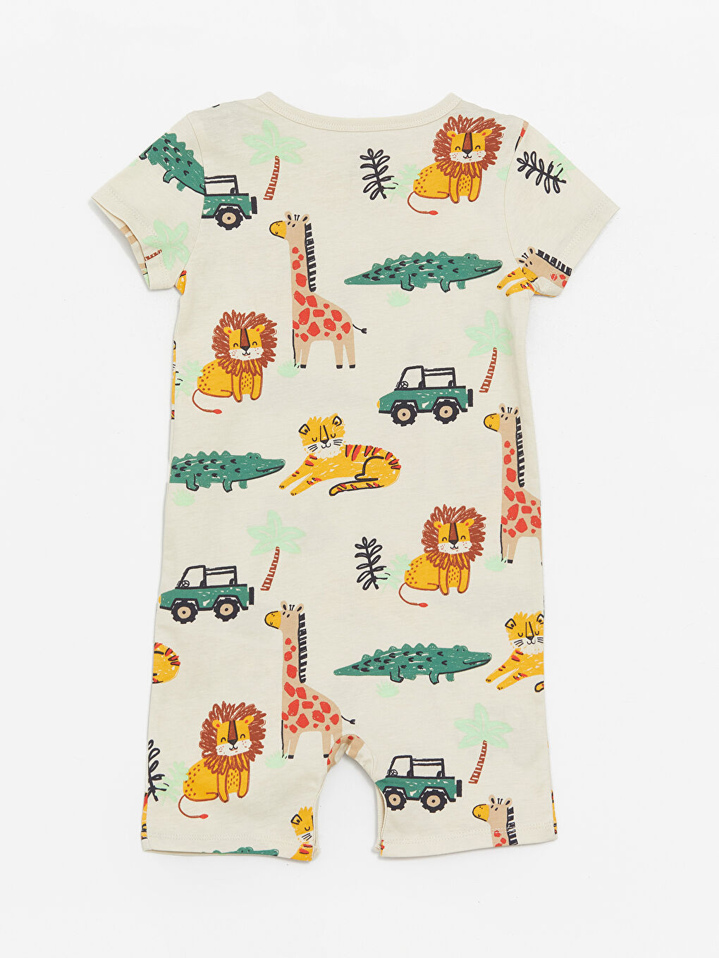 Crew Neck Printed Baby Boys' Jumpsuit 2 Pack-6