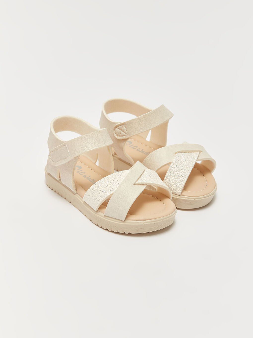 Hook and Loop Cross Band Baby Girl Sandals -S4AC55Z1-SGG