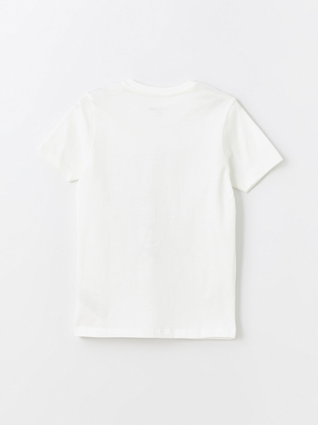 Ekru Bisiklet Yaka Baskılı Kısa Kollu Erkek Çocuk Pijama Üst-1