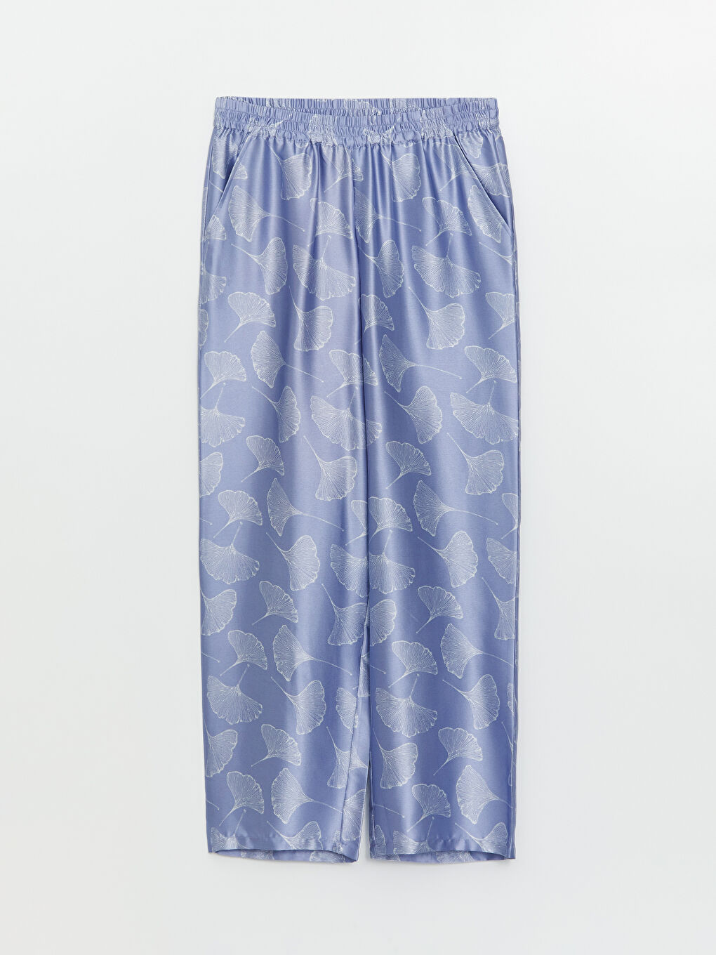V-Neck Patterned Strap Satin Women's Pajamas Set -S4AD55Z8-LSB