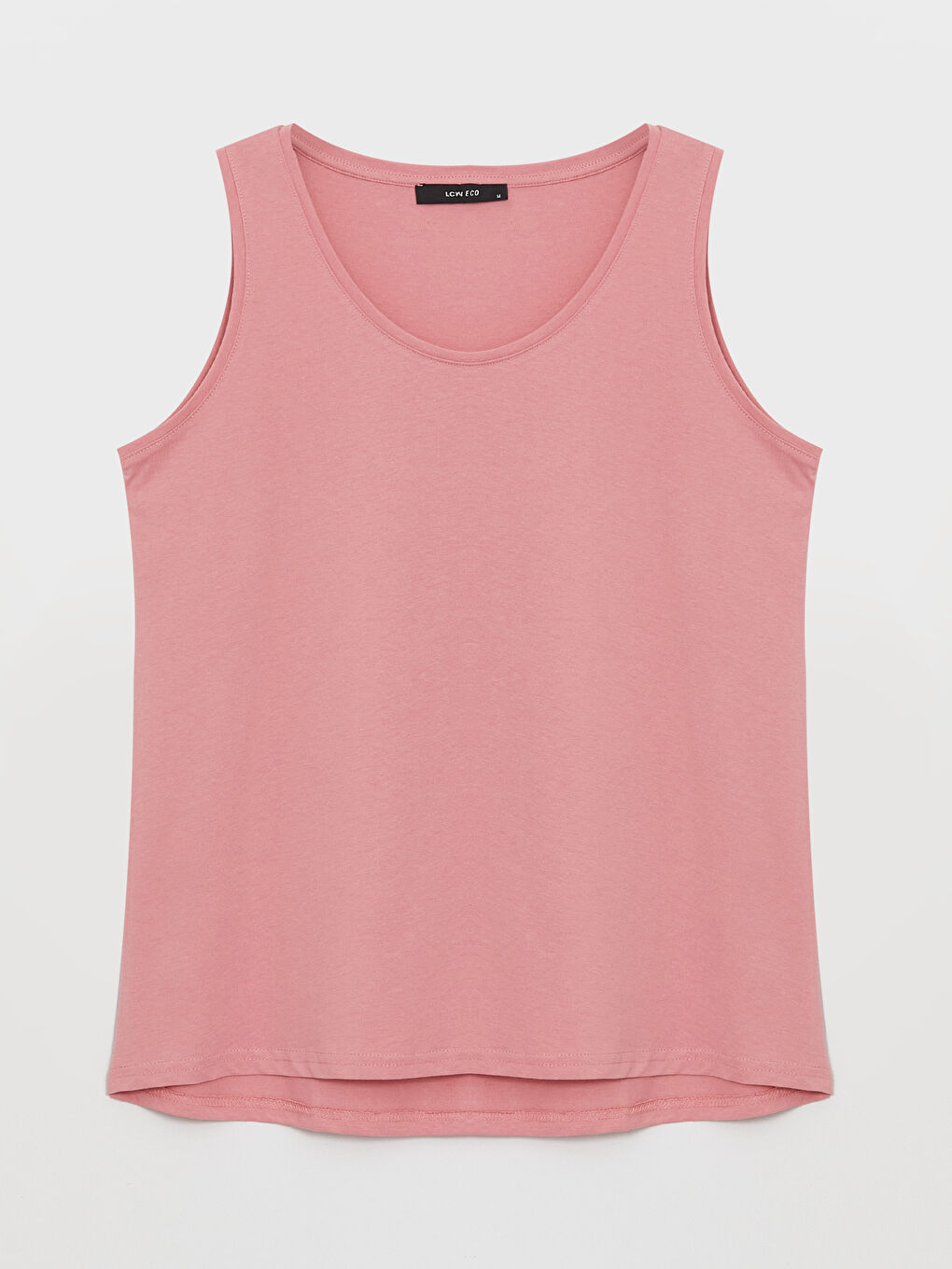 Pembe Kadın Bisiklet Yaka Düz Atlet-5