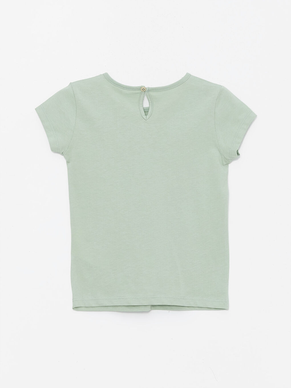 تيشيرت كم قصير مطبوع بياقة دائرية للبنات الرضع-1