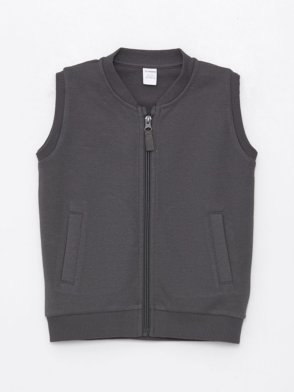 Crew Neck Basic Baby Boy Zipper Cardigan -S4AE06Z1-HEF