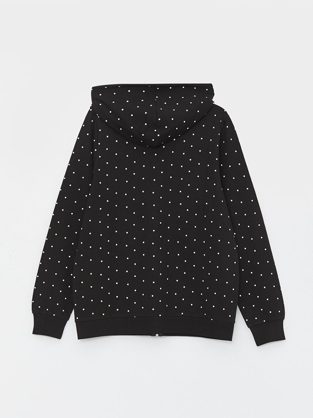 LCWAIKIKI Basic Hooded Polka Dot Long Sleeve Women's Zip-Up Sweatshirt -S4AE20Z8-LQJ