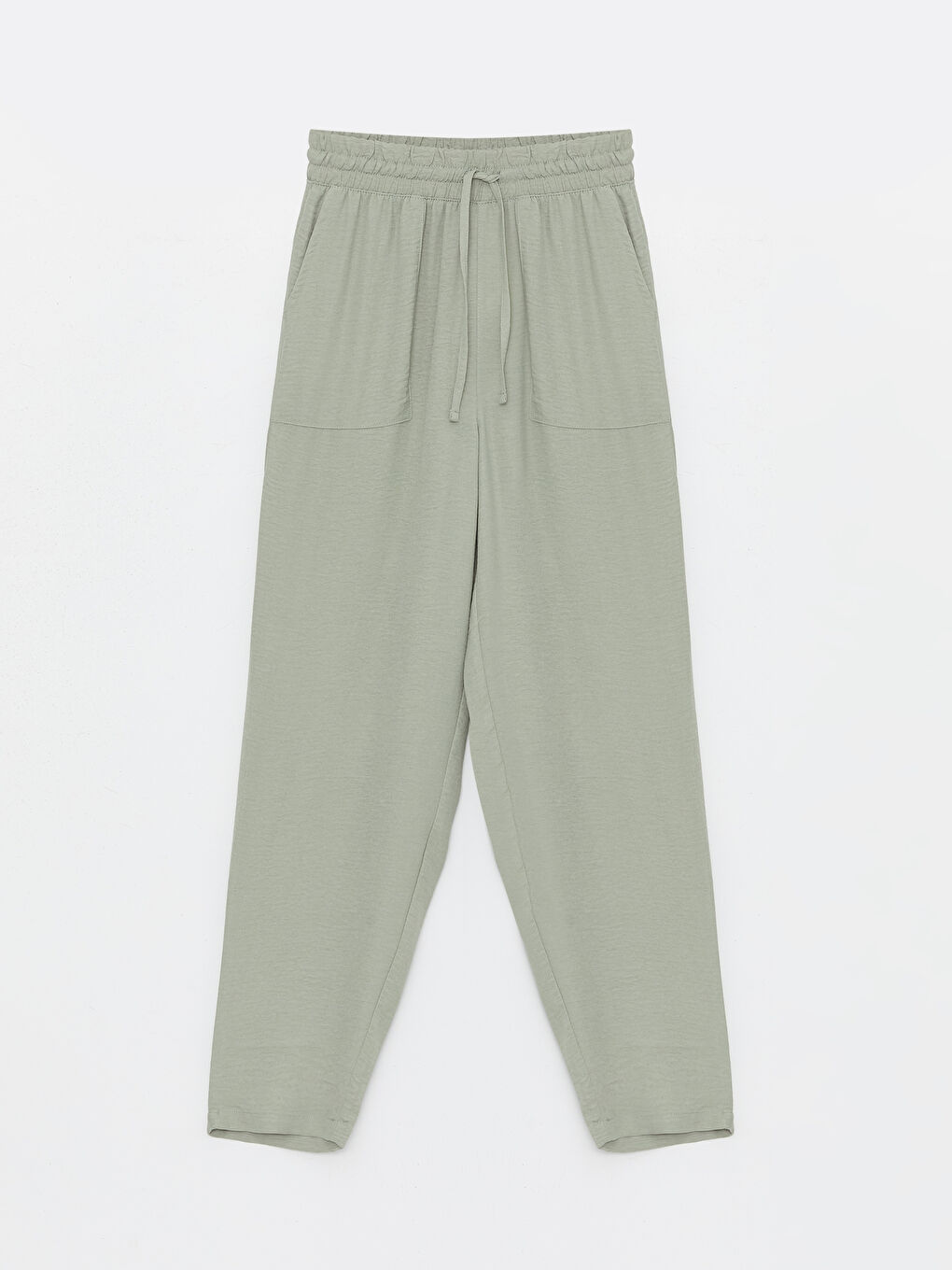 Elasticated Waist Relaxed Fit Women's Trousers -S4AE22Z8-VHK