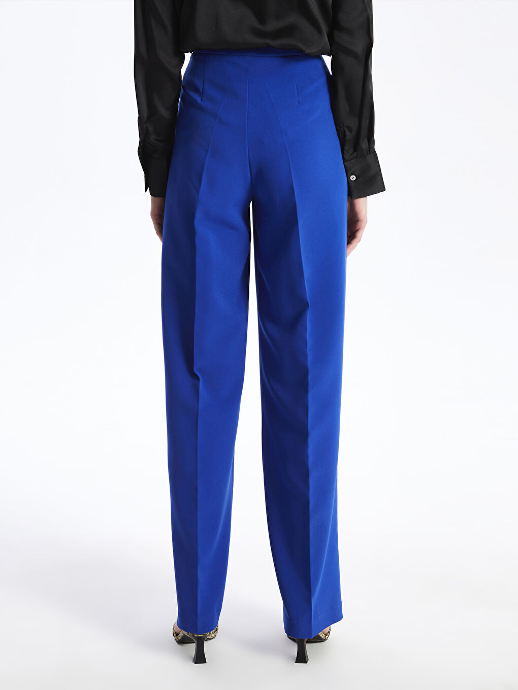 Slim Fit Plain Wide Leg Women's Trousers -S4AE43Z8-V22