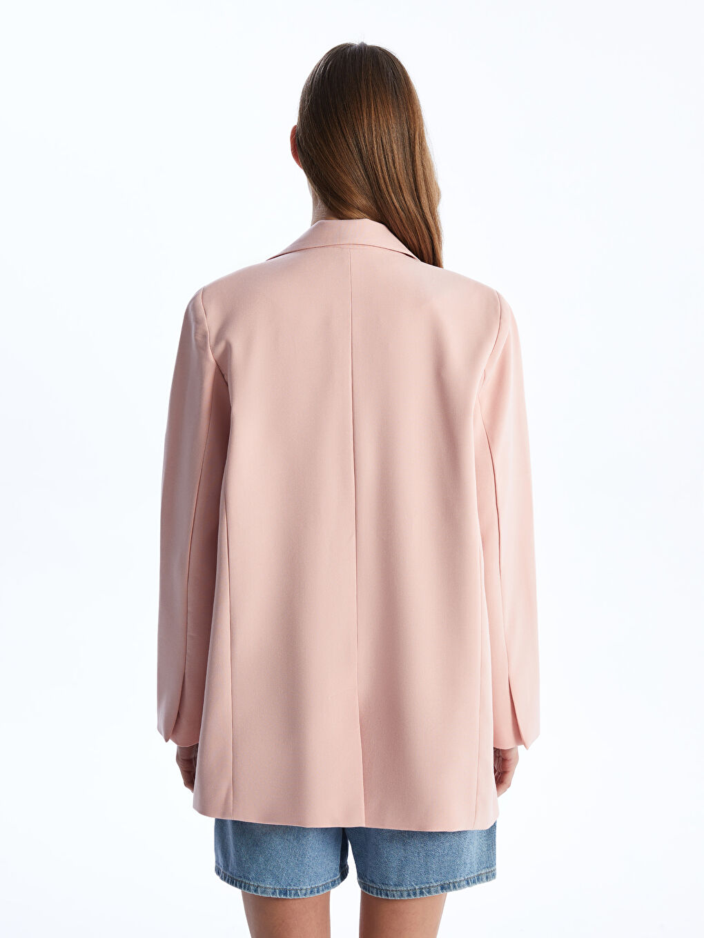 LCW Vision Plain Long Sleeve Women's Blazer Jacket -S4AE46Z8-FLK