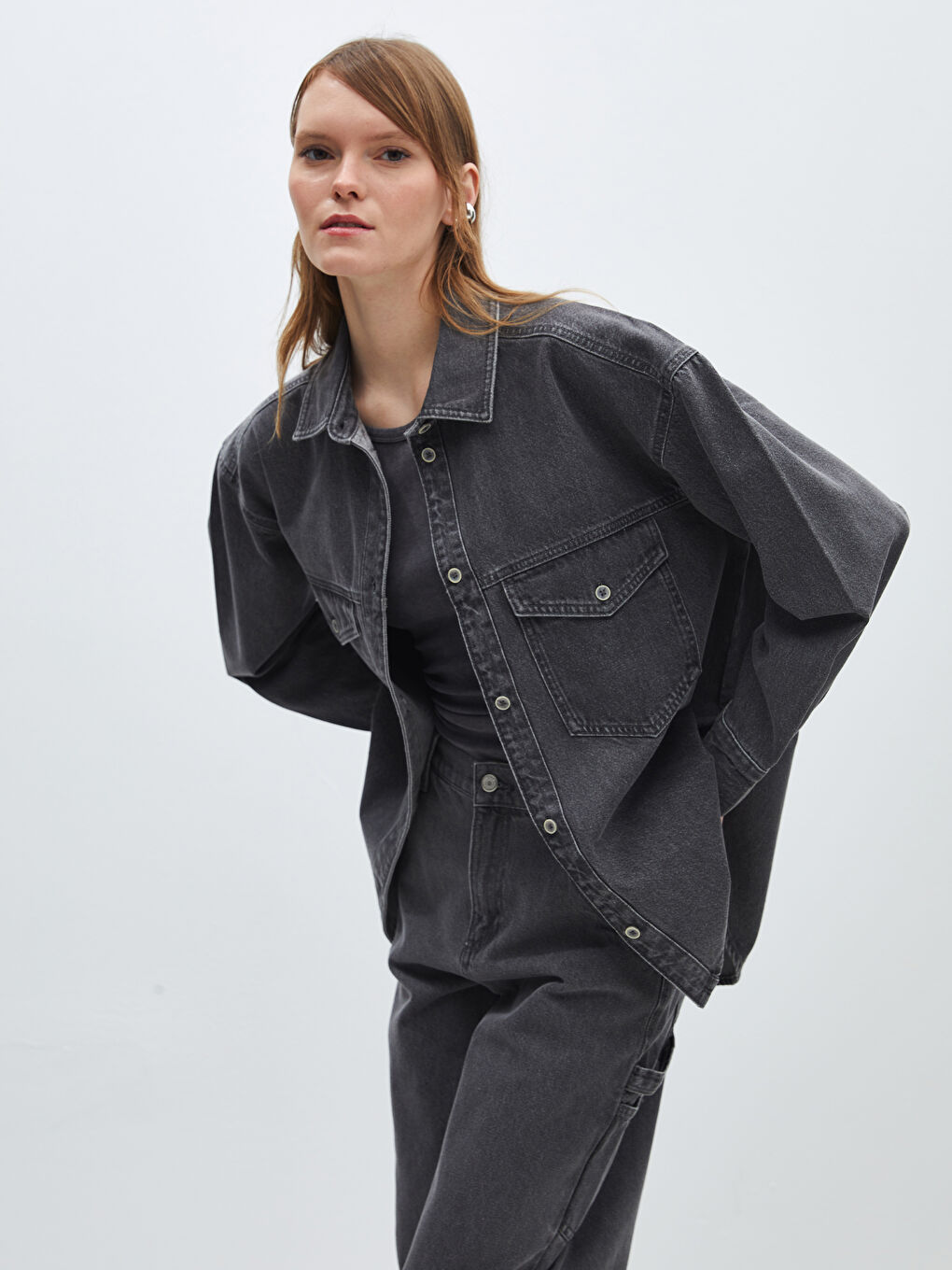 Oversize Women's Denim Shirt Jacket