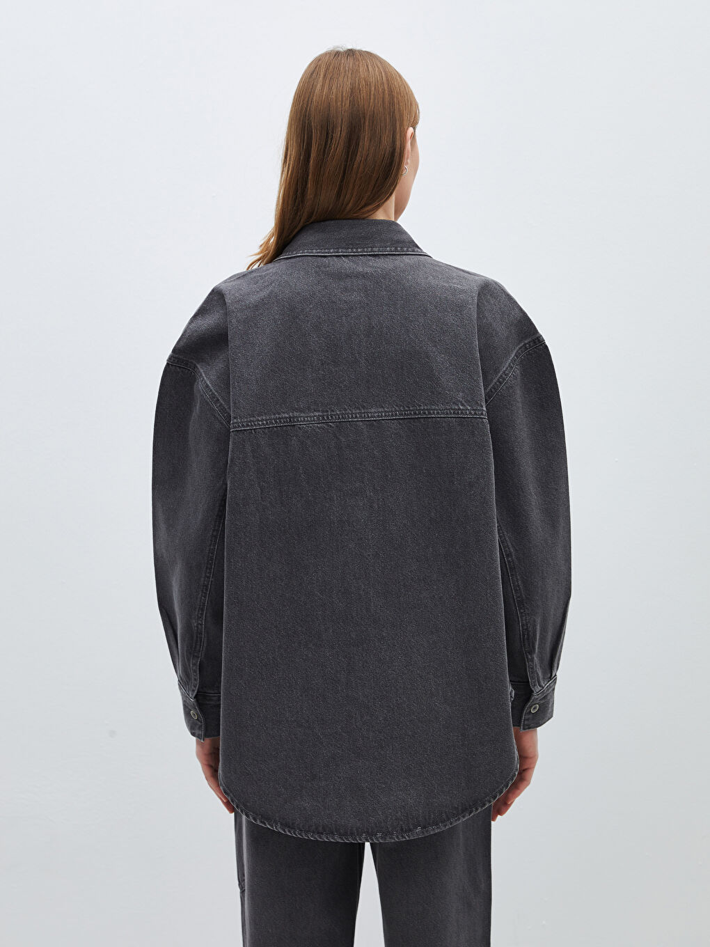 Oversize Women's Denim Shirt Jacket-4