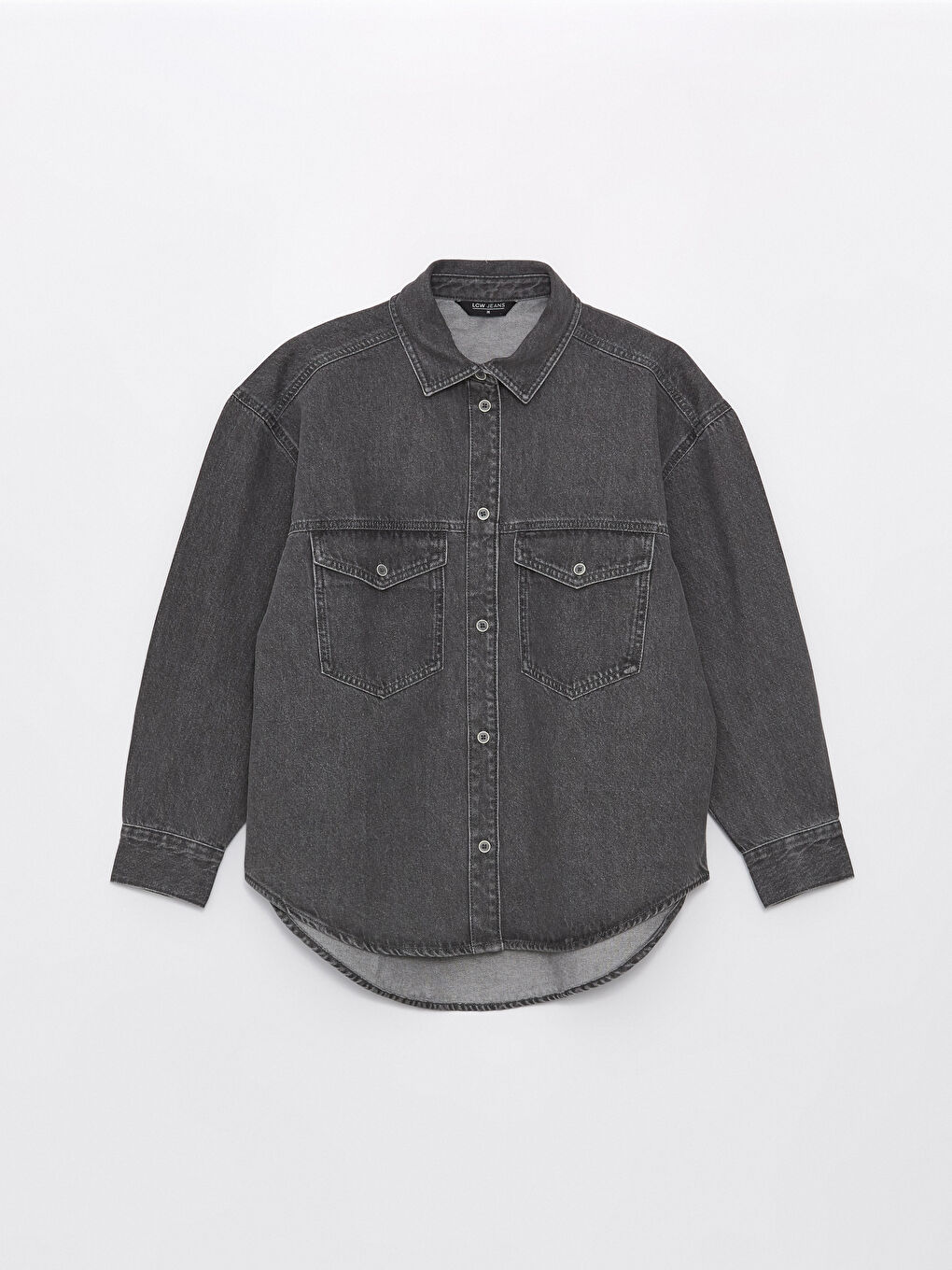 Oversize Women's Denim Shirt Jacket-5