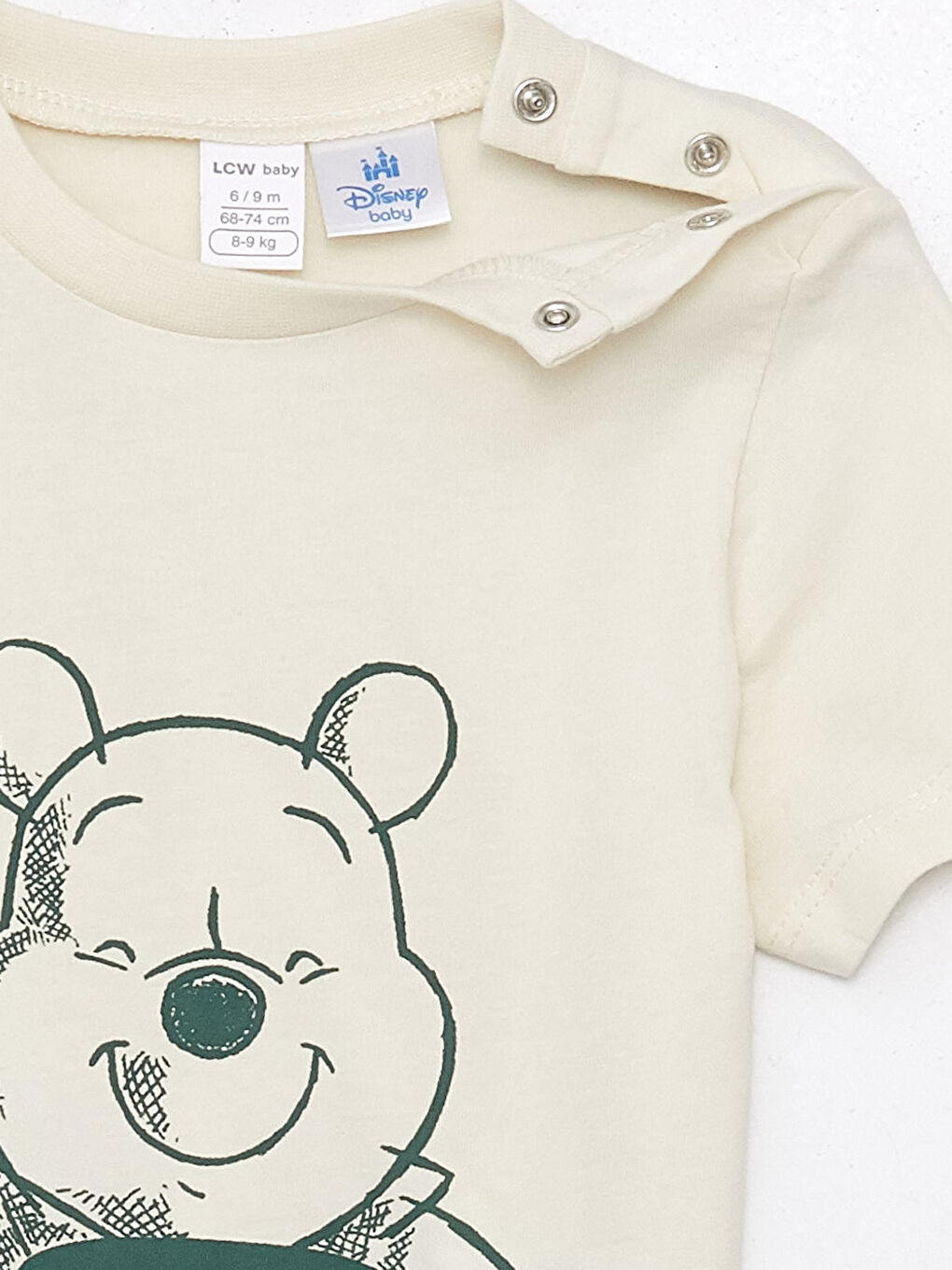Crew Neck Winnie the Pooh Printed Baby Boy T-Shirt and Shorts 2-Piece Set -S4AE60Z1-FEJ
