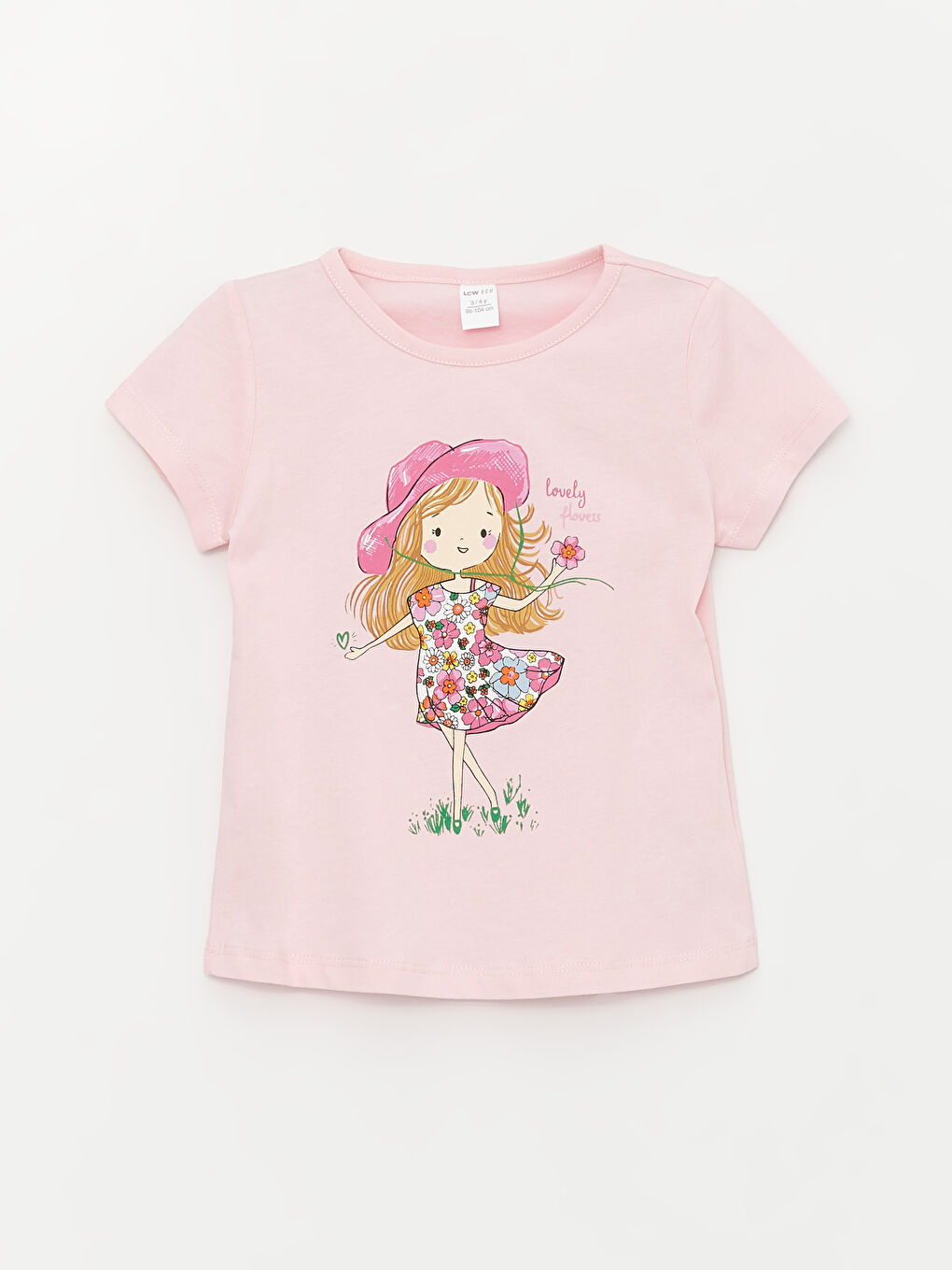 Круглый вырез Футболка с коротким рукавом и Колготки для малышек девочек, комплект из 2 упаковок-1