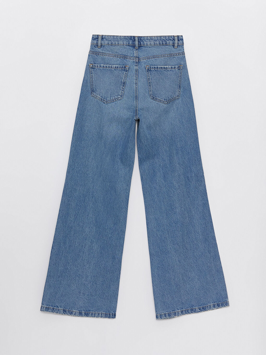 High Waist Wideleg Ripped Detail Women's Jeans -S4AE79Z8-507