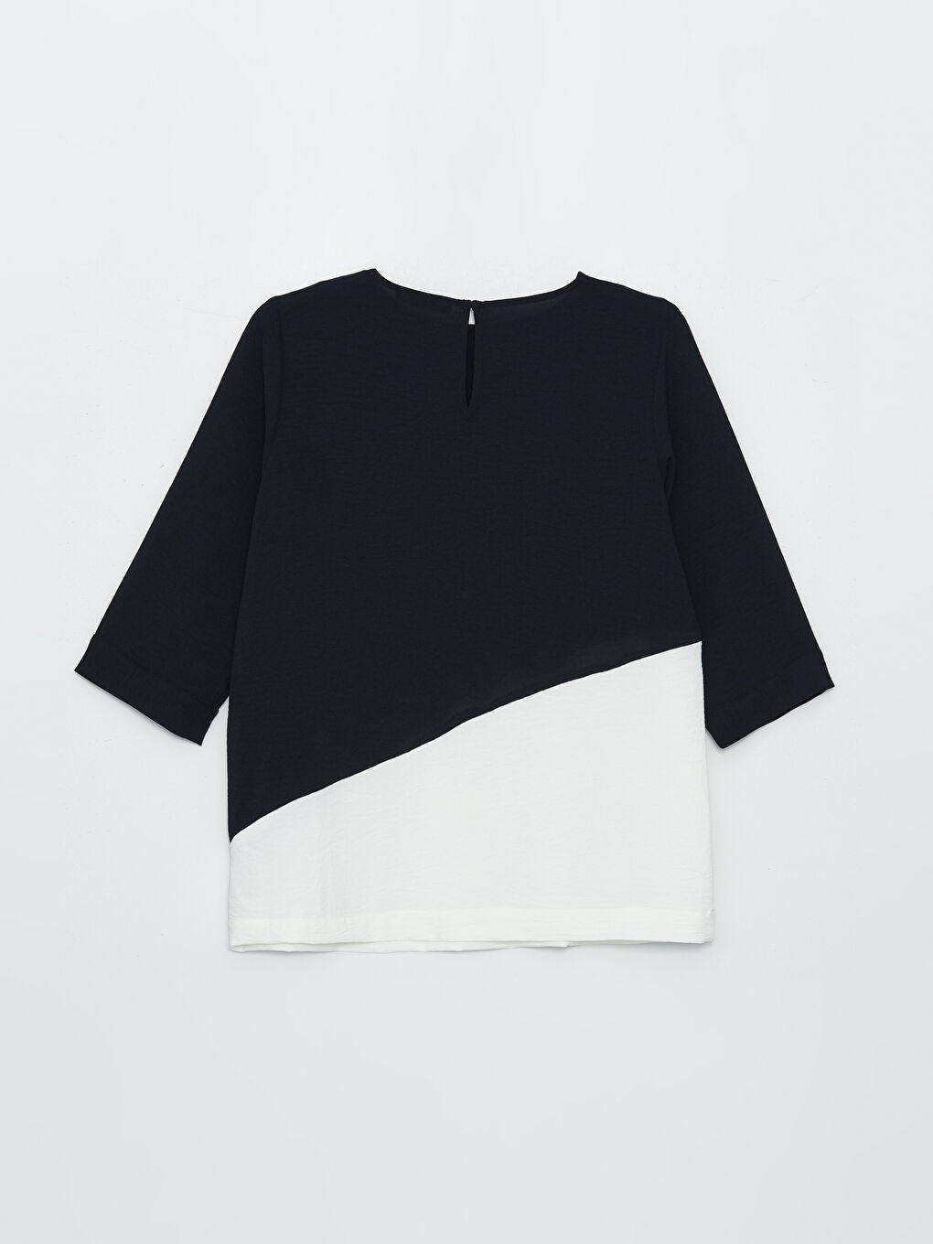 Crew Neck Color Block Women's Blouse-6