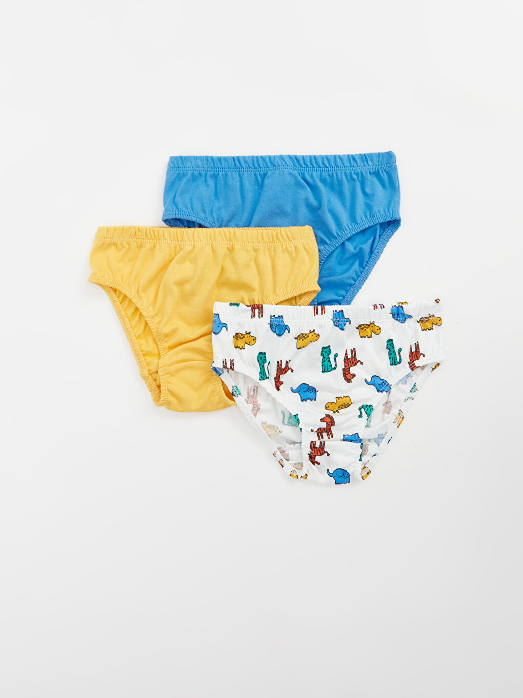 Elastic Waist Printed Cotton Baby Boys' Knickers 3-pack