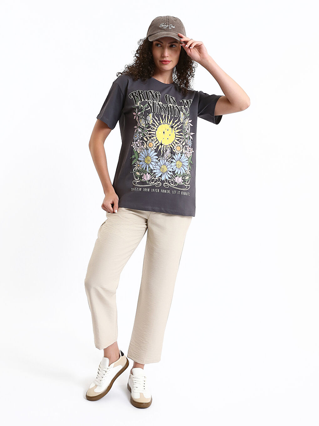 Pantalon Taille Élastiquée Coupe Décontractée pour Femmes-2