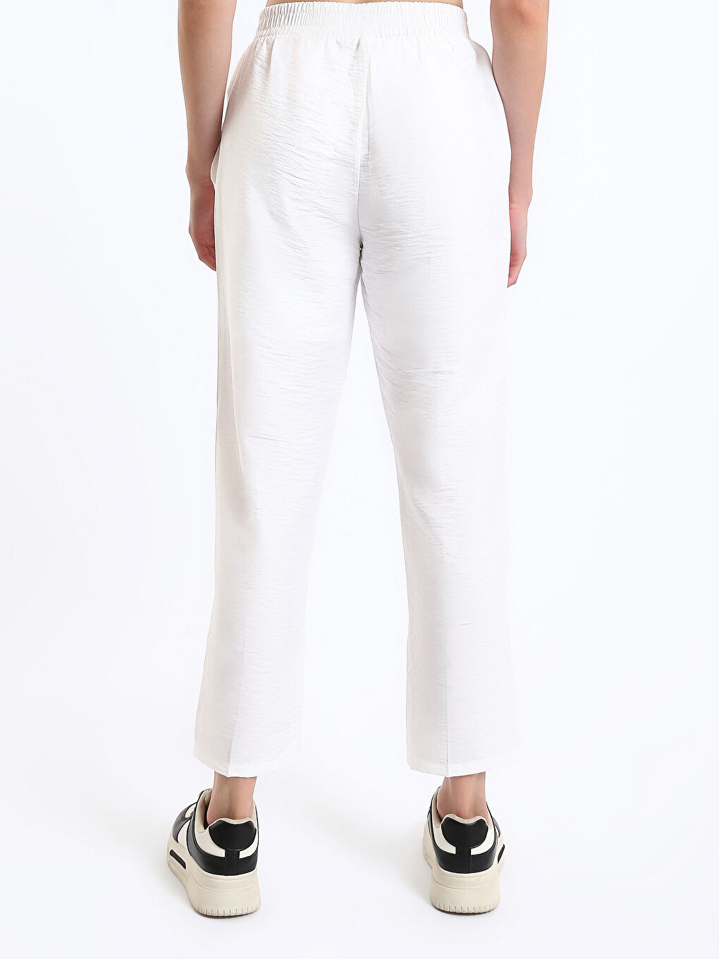 Pantalon Taille Élastiquée Coupe Décontractée pour Femmes-8