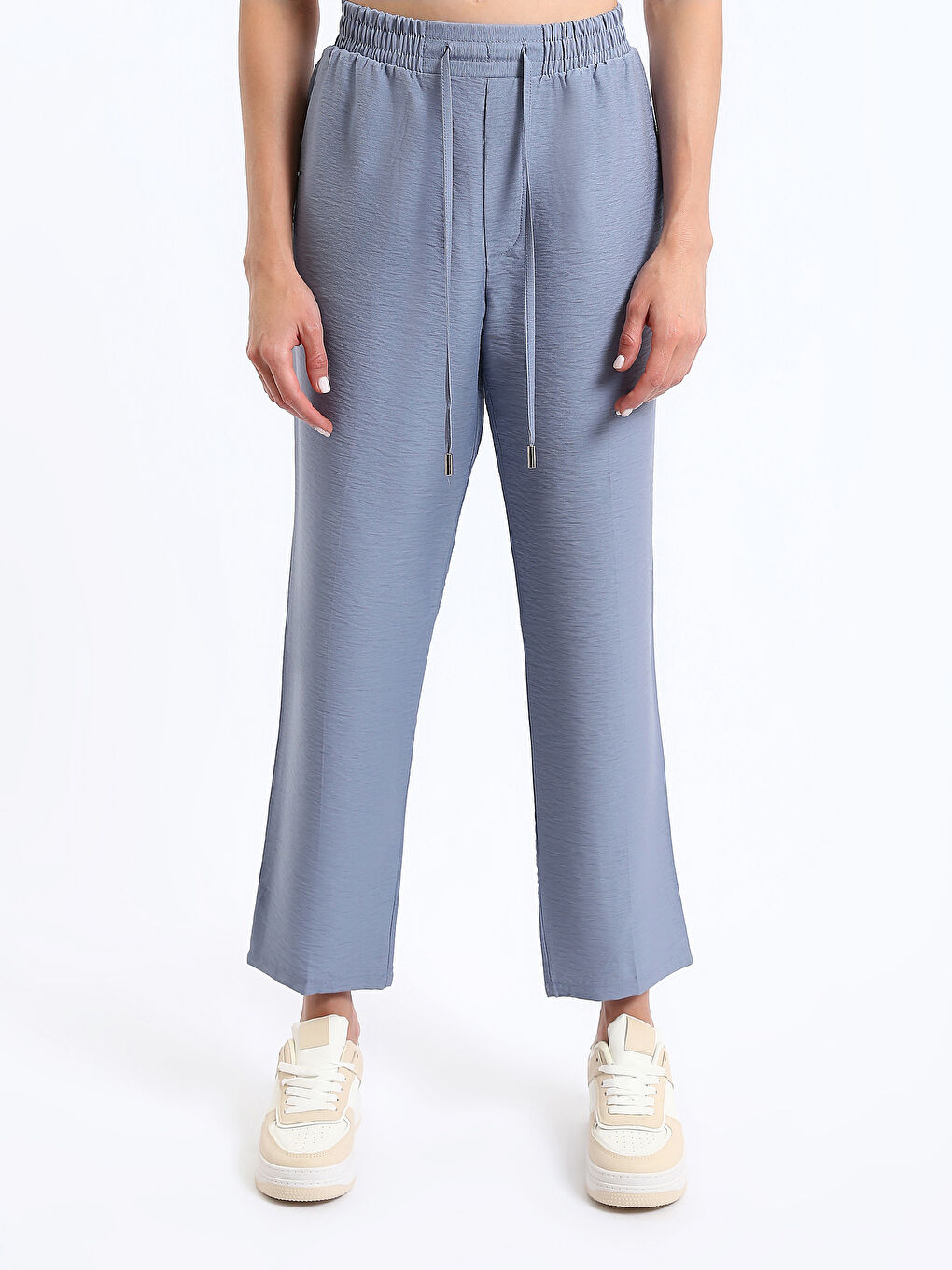 سروال نساء بقصة مريحة وخصر مطاطي-2