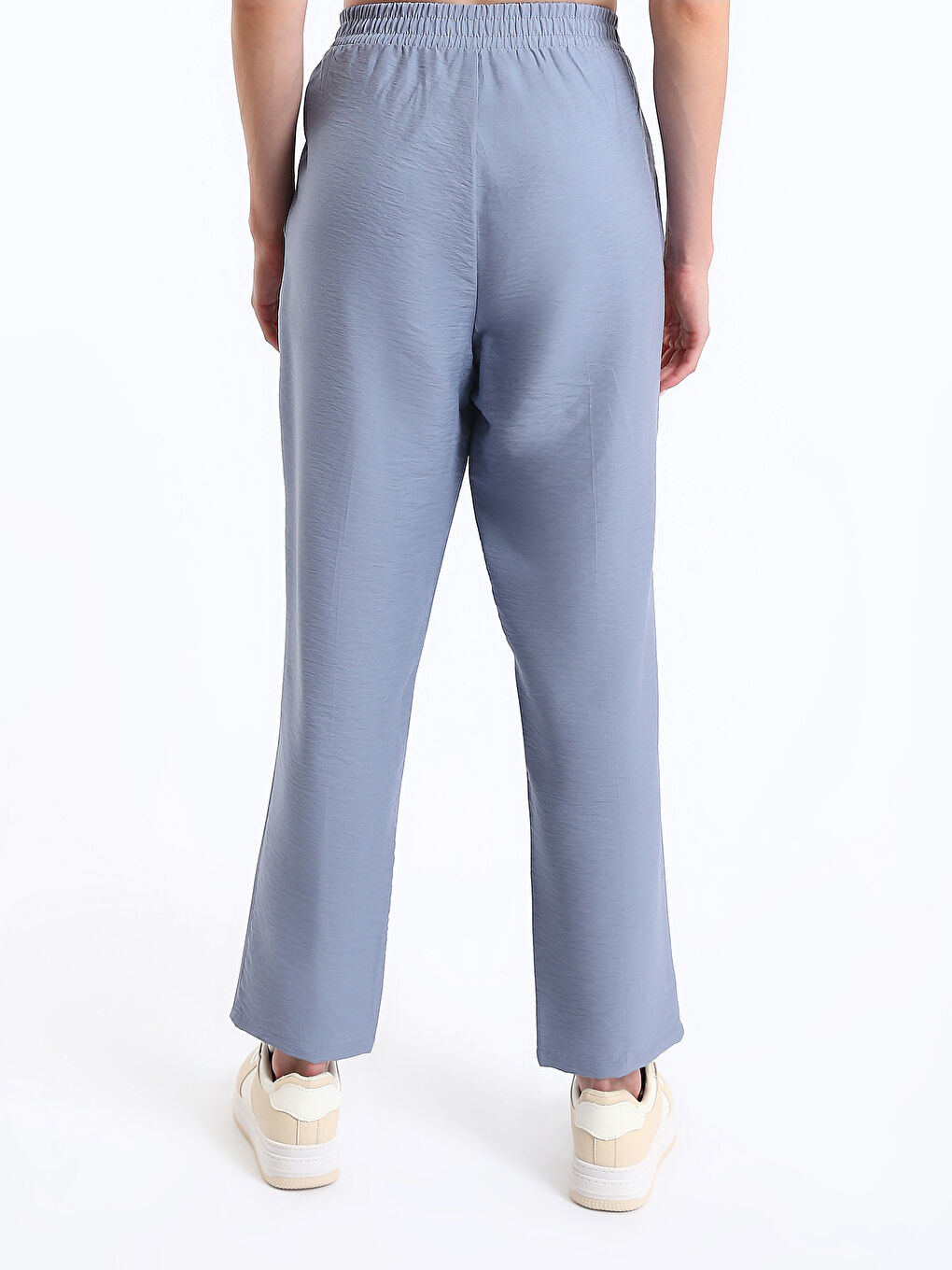 سروال نساء بقصة مريحة وخصر مطاطي-8