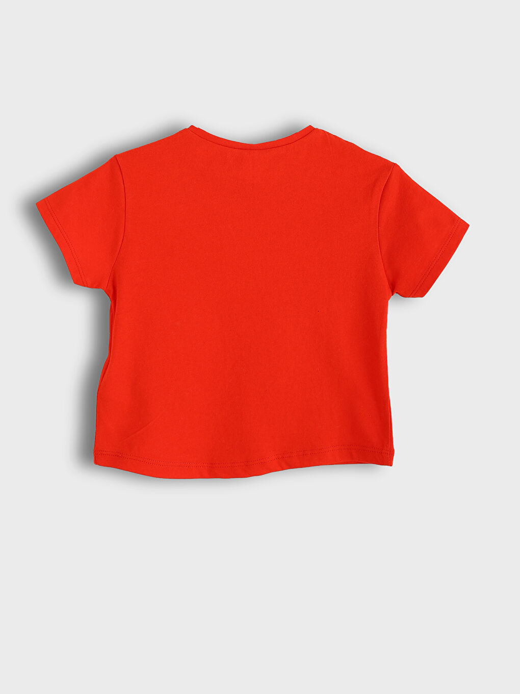 تي شيرت بناتي صغيرات كم قصير مطبوع كول مدور-1