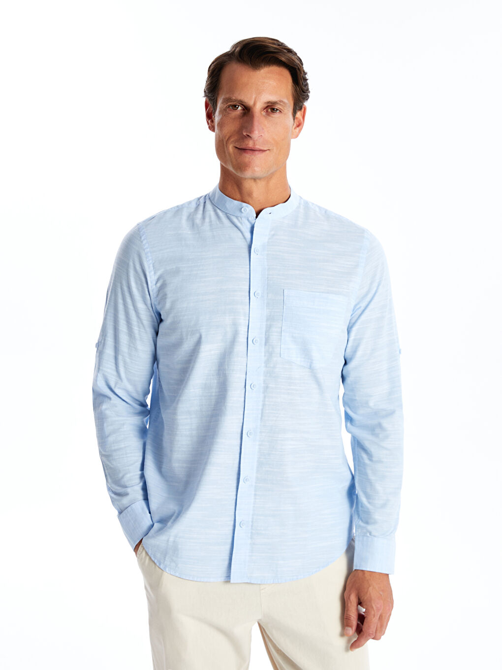Regular Fit Long Sleeve Men's Shirt -S4AF02Z8-CUN