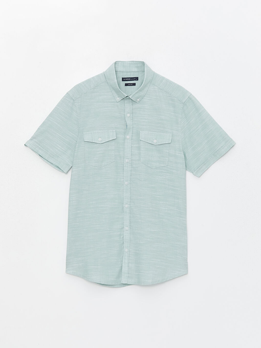 Slim Fit Short Sleeve Poplin Men's Shirt -S4AF08Z8-TYK
