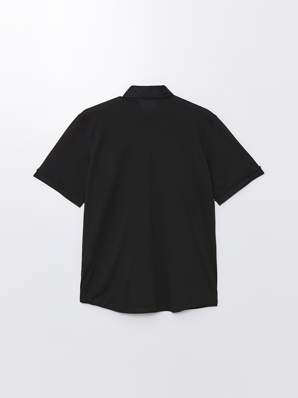 Siyah Regular Fit Kısa Kollu Erkek Gömlek-6