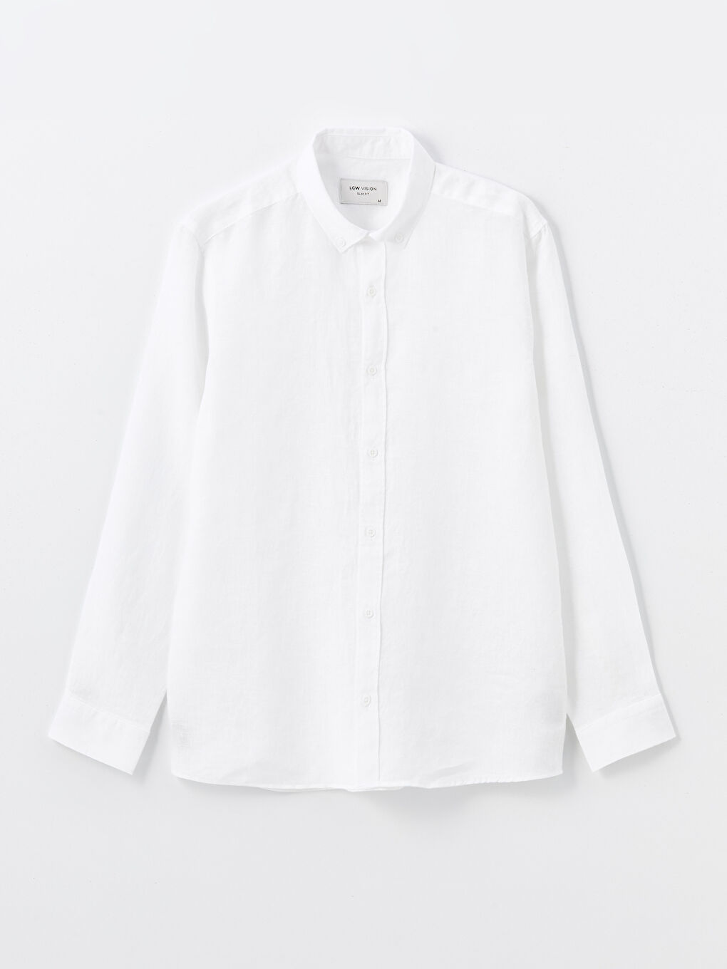 Slim Fit Long Sleeve Linen Men's Textured Shirt -S4AF15Z8-KE8