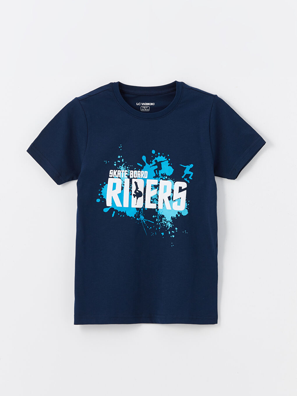 Lacivert Bisiklet Yaka Erkek Çocuk Pijama Üst