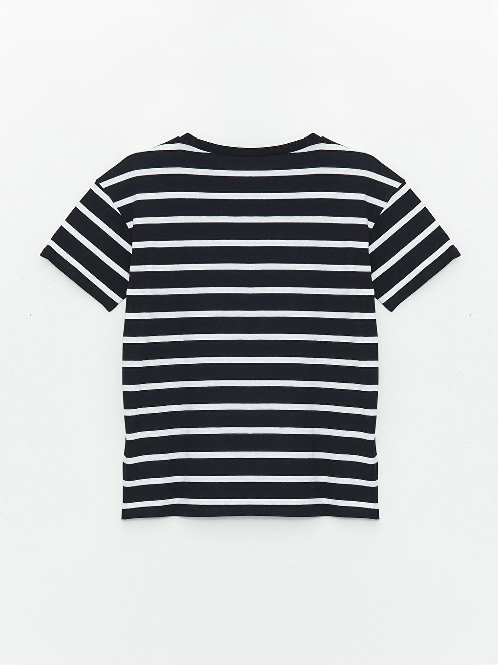 LCW Crew Neck Striped Short Sleeve Maternity T-Shirt -S4AF89Z8-LJX