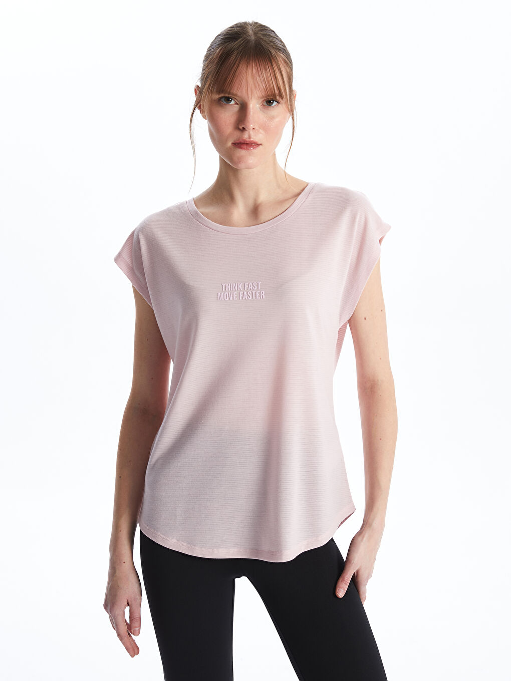 Crew Neck Printed Short Sleeve Women's T-shirt -S4AF91Z8-VEF