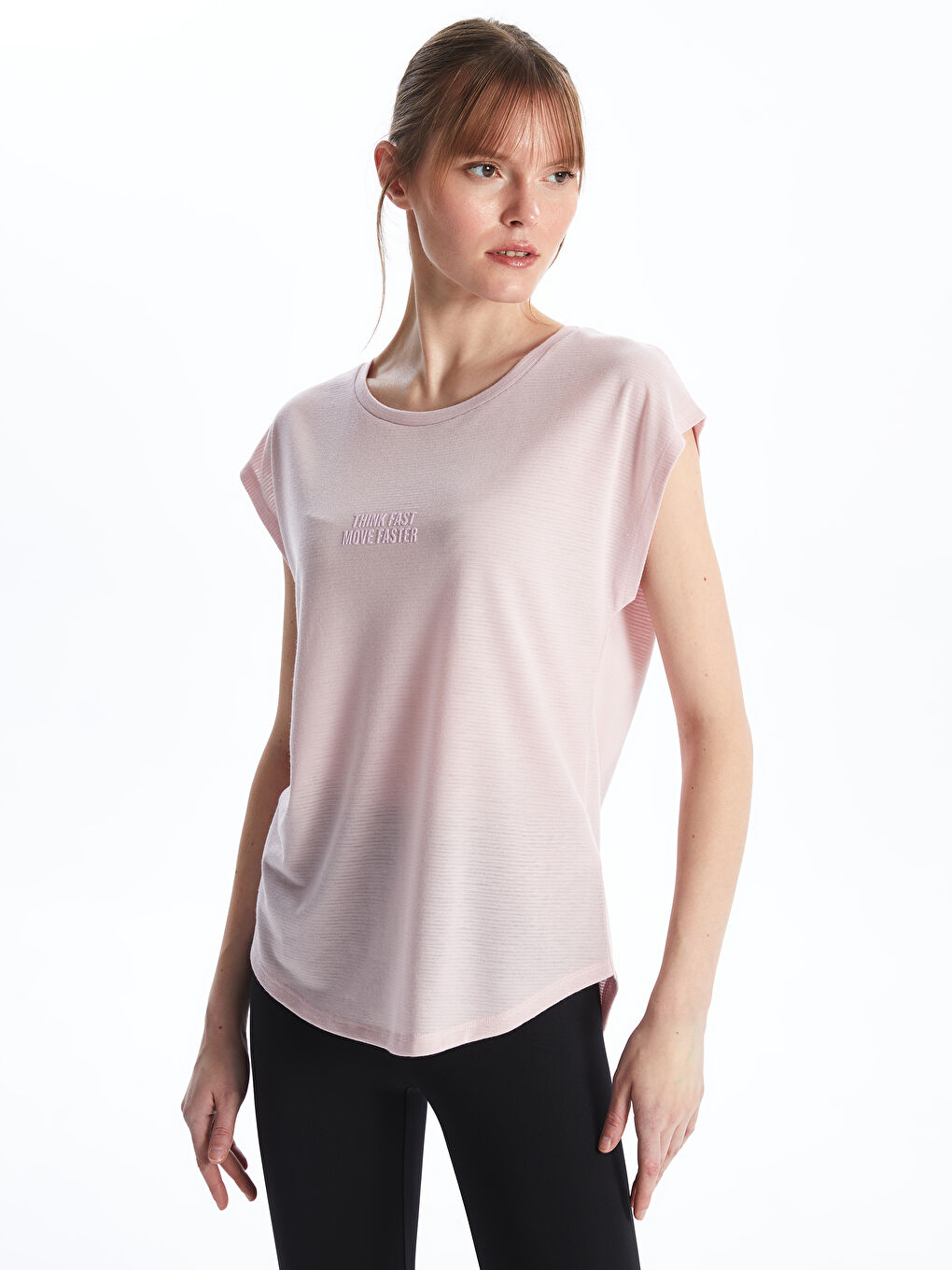 Crew Neck Printed Short Sleeve Women's T-shirt -S4AF91Z8-VEF