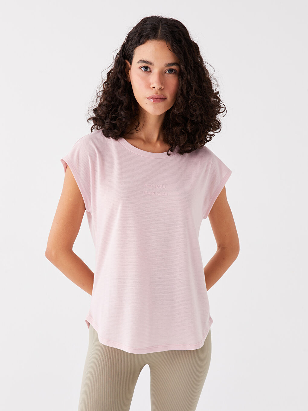 Crew Neck Printed Short Sleeve Women's T-shirt -S4AF91Z8-VEF