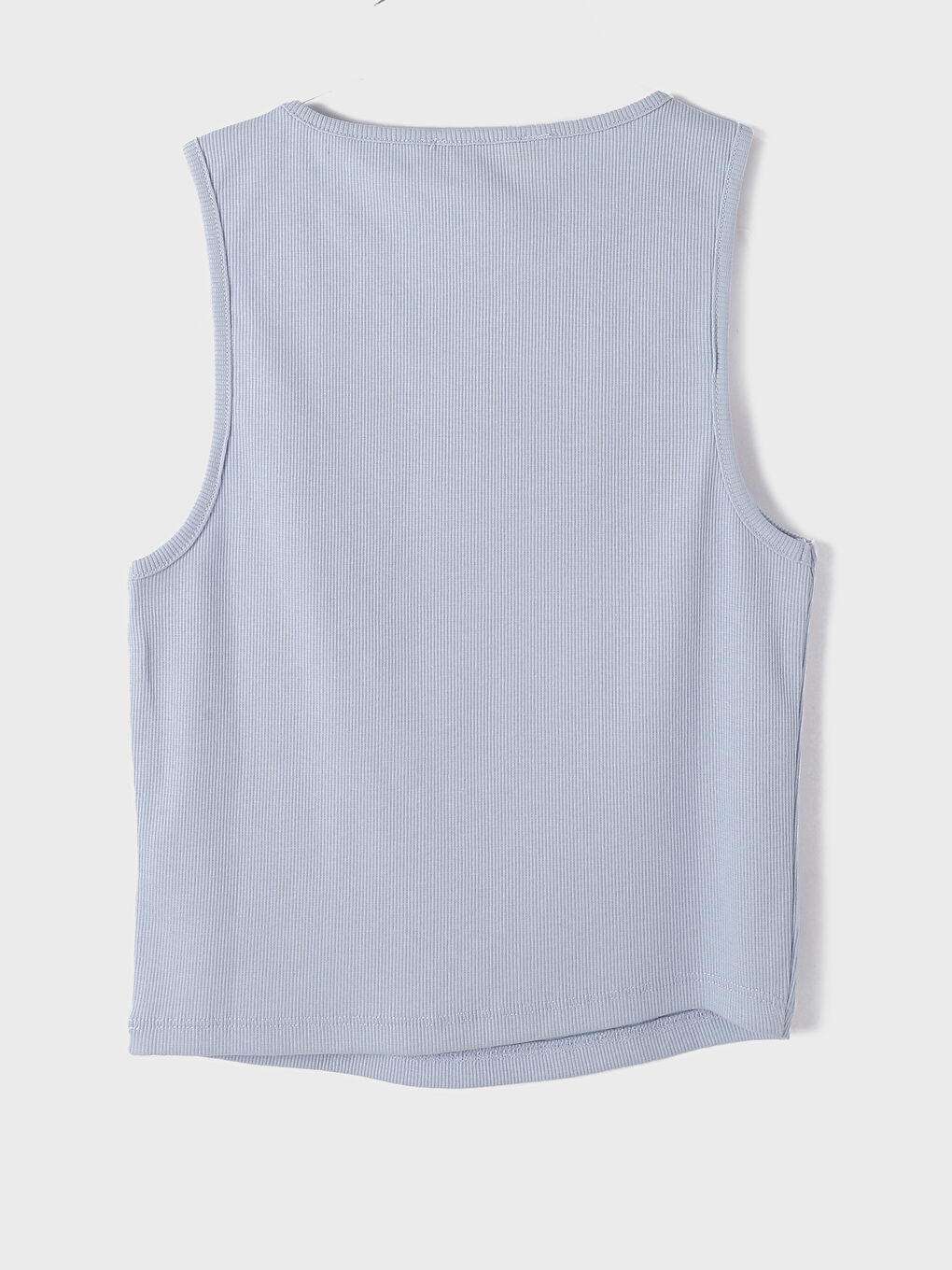 تي شيرت محصول برقبة دائرية سادة للسيدات-2