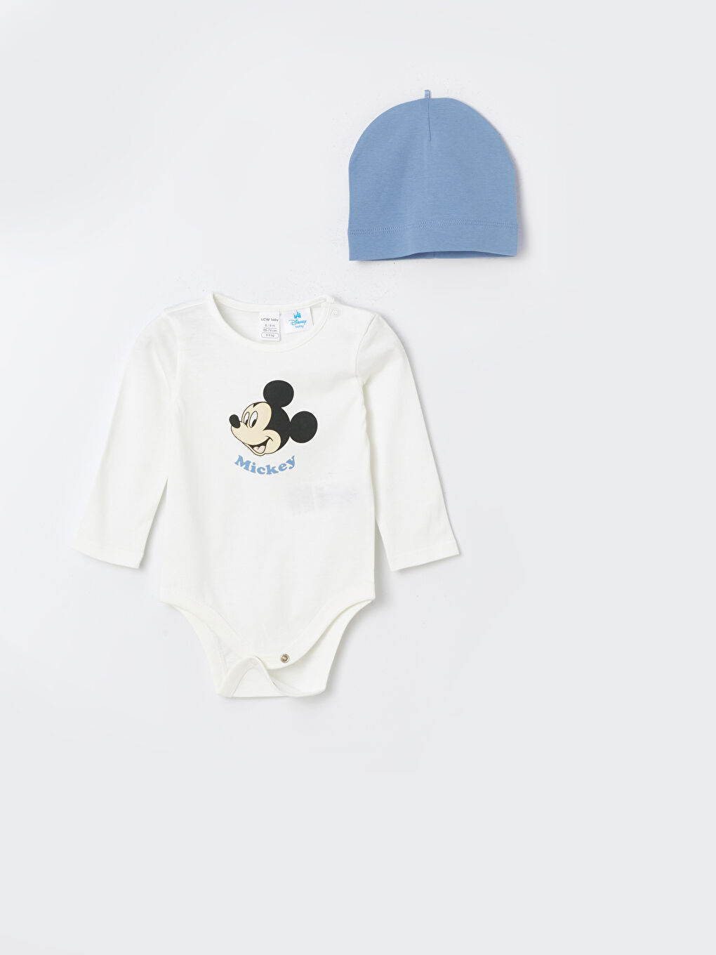 Crew Neck Long Sleeve Mickey Mouse Printed Baby Boys' 3-Pack -S4AG28Z1-FDU