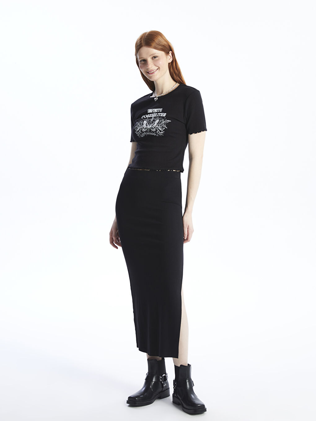 Women's Extra Tight Fit Straight Skirt -S4AG34Z8-CVL