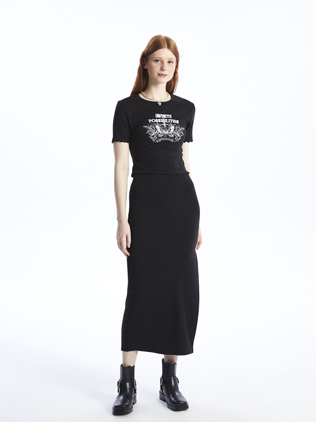 Women's Extra Tight Fit Straight Skirt -S4AG34Z8-CVL