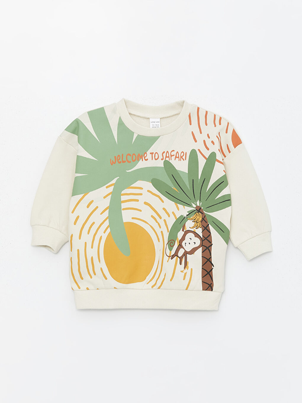 Crew Neck Long Sleeve Printed Baby Boy Sweatshirt -S4AG51Z1-QVK