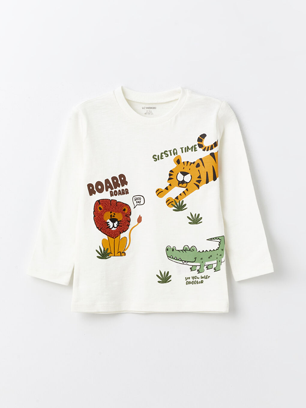 Crew Neck Long Sleeve Printed Baby Boys' T-Shirt -S4AG63Z1-R9J
