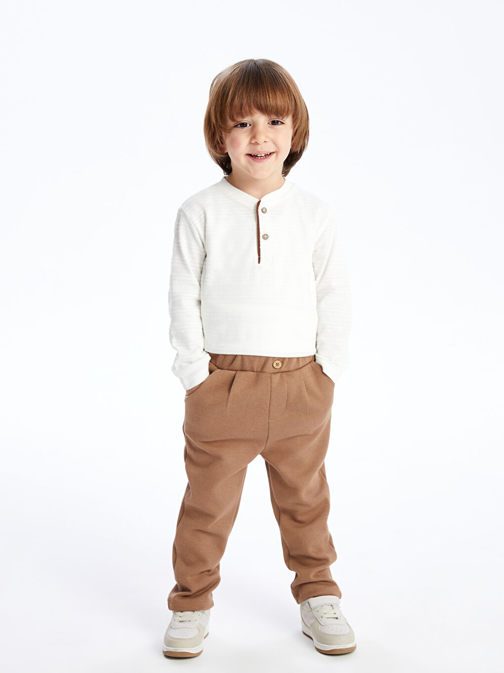 تيشيرت أولاد بيبي كم طويل بتفاصيل أزرار-2