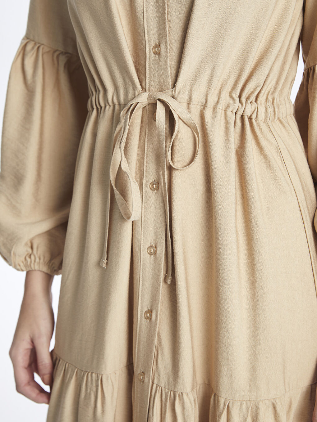 Plain Long Sleeve Women's Shirt Dress -S4AG87Z8-VVB